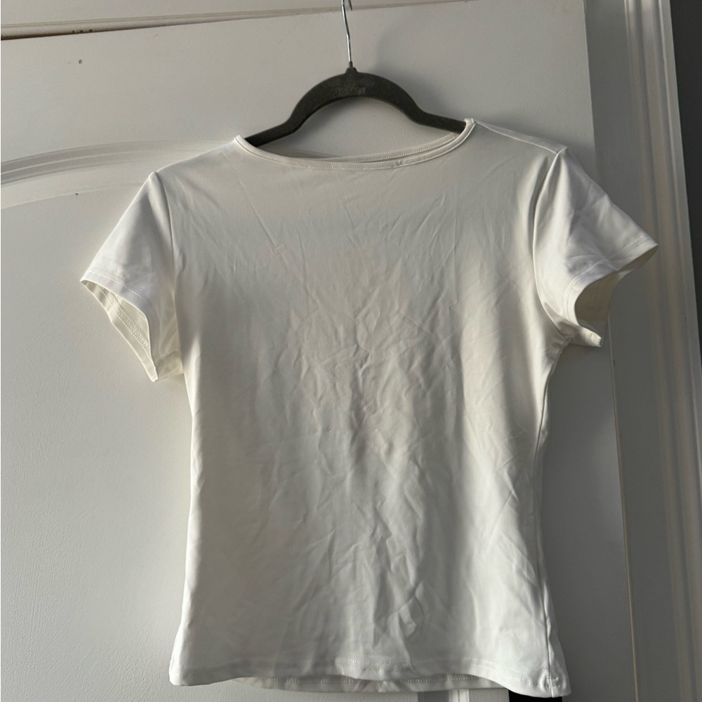 Athletic White Women's Top